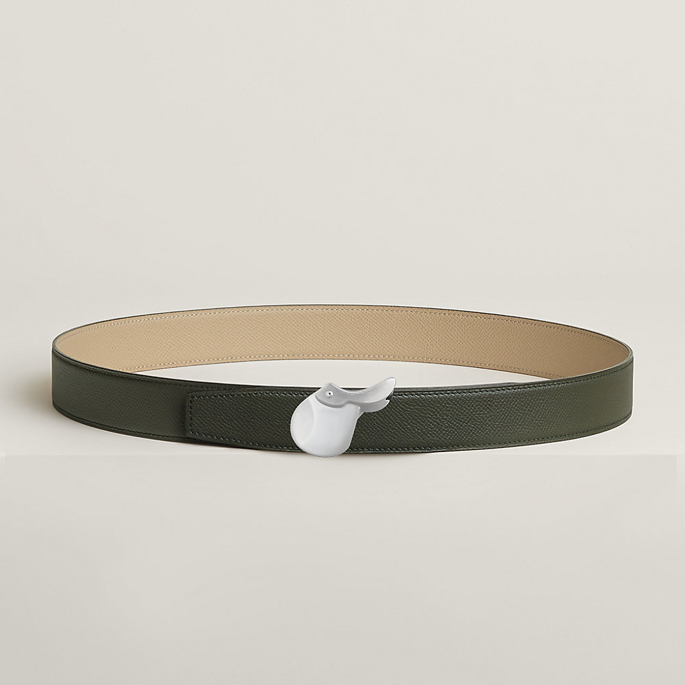 Hippolyte belt buckle & Reversible leather strap 32 mm | Hermès UK