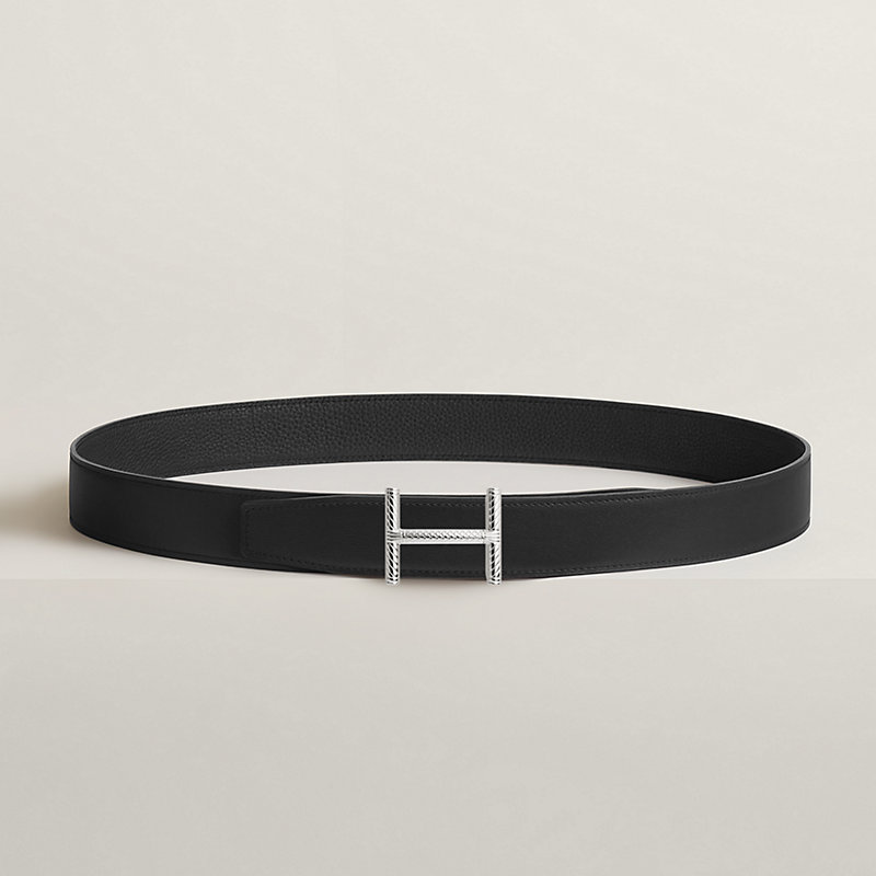 Hisseo belt buckle & Reversible leather strap 32 mm