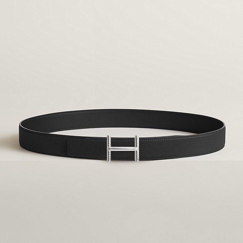 Hisseo belt buckle & Reversible leather strap 32 mm
