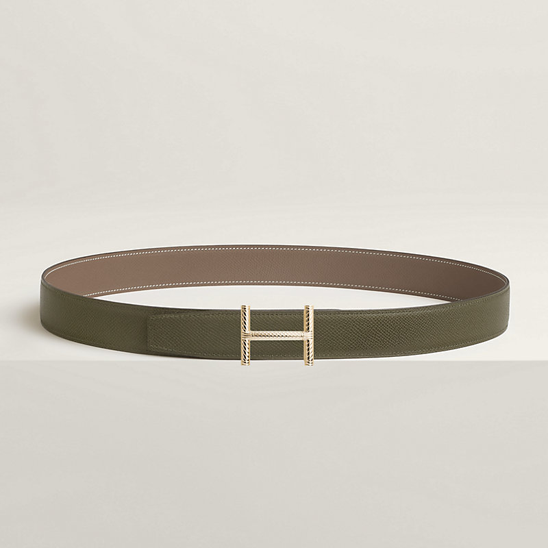 Hisseo belt buckle & Reversible leather strap 32 mm