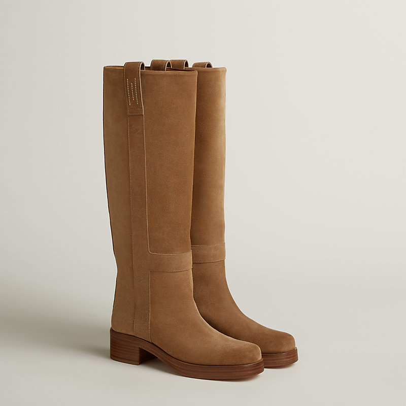 Brown leather Jumping boots Hermès, Hermès, Hermès Handbags & Accessories  Online, Jewellery