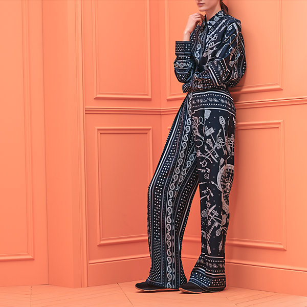 Hose Esprit Pyjama Mit Bandana Les Cles Print Hermes Deutschland