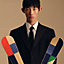 H織りタイ 8&nbsp;cm 《ファソネ H》 24, イメージ: 着用例, worn, ビュー2の2