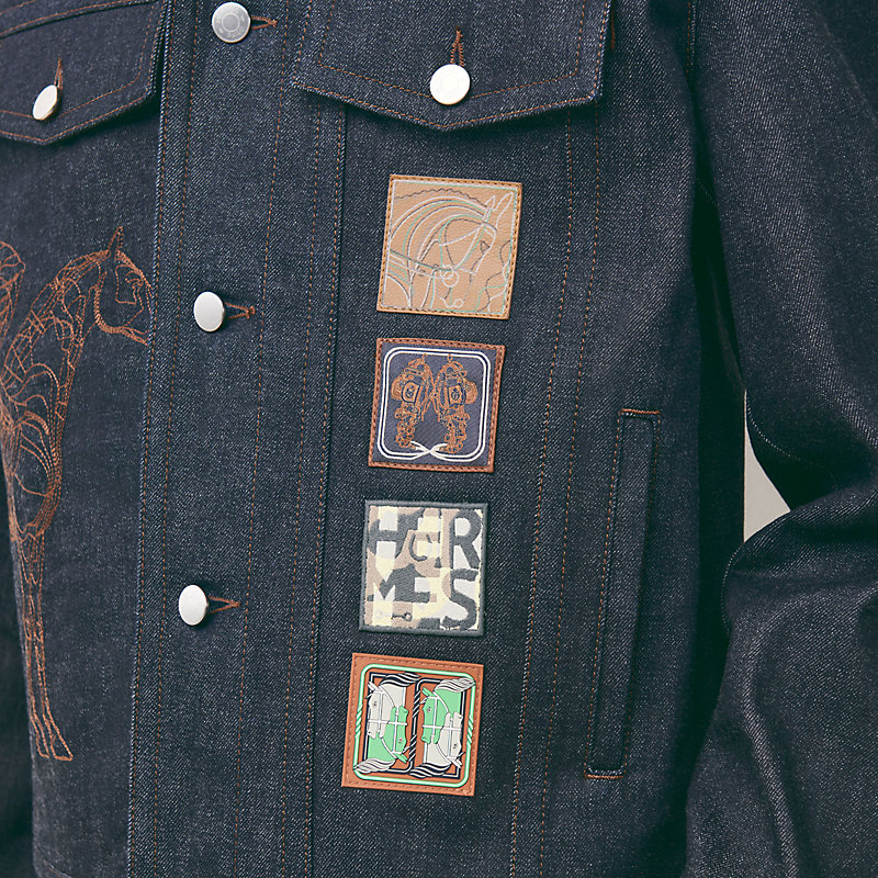 "Icones au Carre" denim jacket