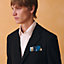 Ile d'Ouessant pocket square 45, View: Worn, worn, view 2 of 3