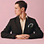 Ile d'Ouessant pocket square 45, View: Worn, worn, view 2 of 3