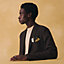 Ile d'Ouessant pocket square 45, View: Worn, worn, view 2 of 3