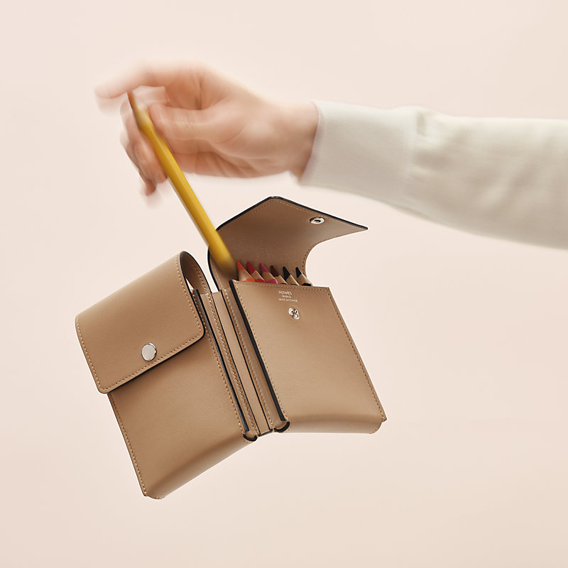In the Pocket colored pencil case - Beige | Hermès UK