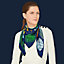 Index Palmarum scarf 90, View: Worn, worn, view 2 of 2
