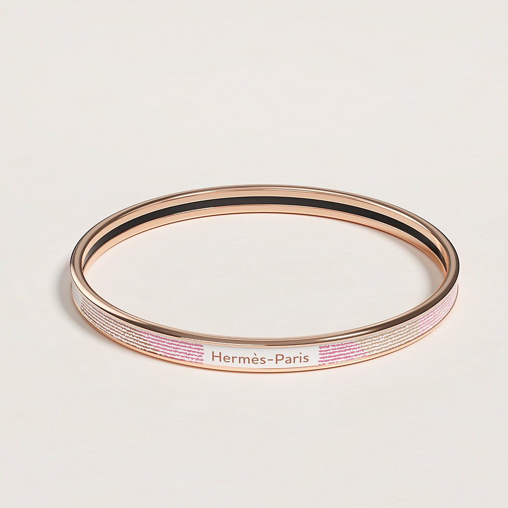 Hermes Pourtour Bracelet Bangle Leather Brown | eBay