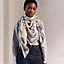 Inventaire Poetique pour un Conte Sellier shawl 140, View: Worn, worn, view 2 of 3