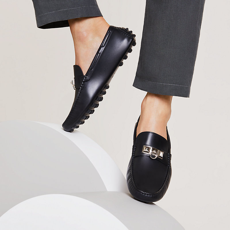 Flat black outlet loafer shoes