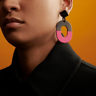 hermes buffalo horn earrings