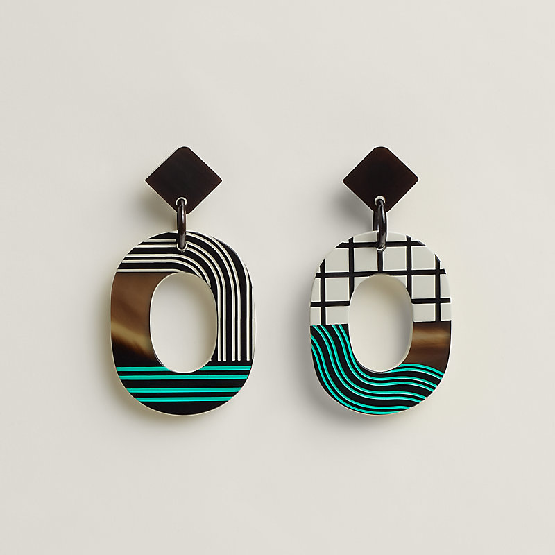 Hermes store horn earrings