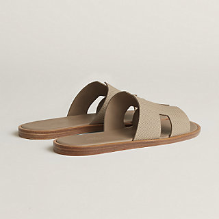 [Hermes]★Izmir Sandal Chevron & Beige Sable★ Hermes Izmir Sandal Chevron & Beige Sable | eBay