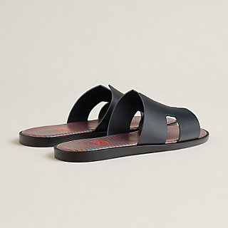 【希少】HERMES Izmir Shearing Fur Black 44 Hermès Izmir Shearling Sandal Noir | Mightychic