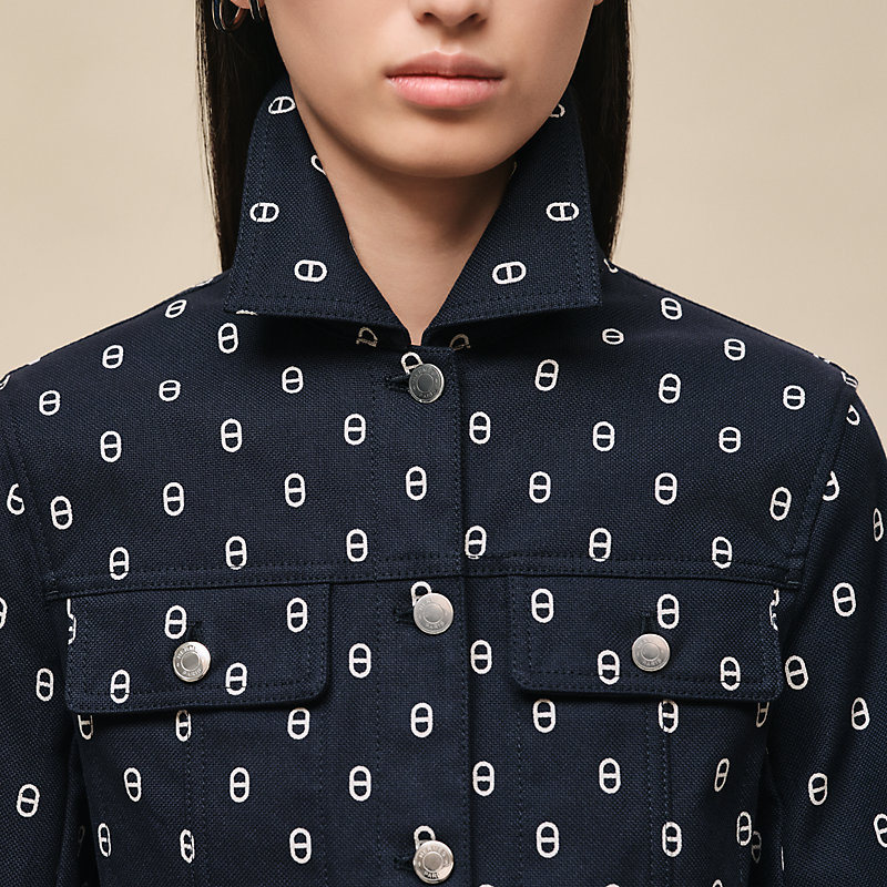 Jacke Inspiration Denim mit "Chaîne d'Ancre"-Print