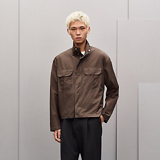 Jacket shirt with gusset pocket | Hermès Macau SAR