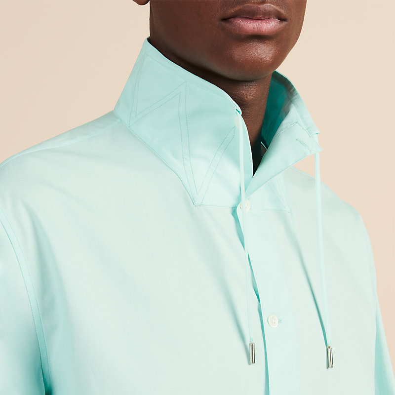 Jacket shirt with high collar
