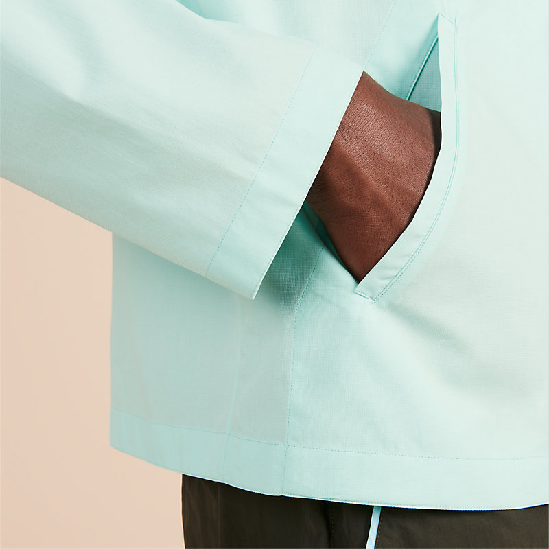 Jacket shirt with high collar