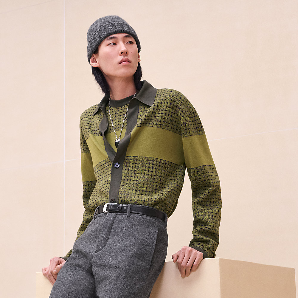 HERMES 25S KNITTED CARDIGAN JACKET 469
