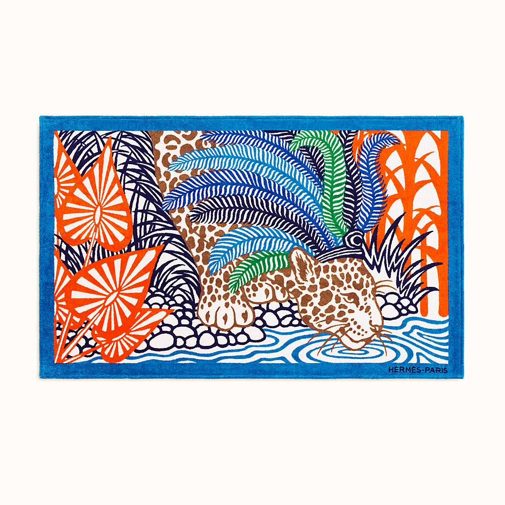 Jaguar Quetzal beach towel | Hermès Ireland
