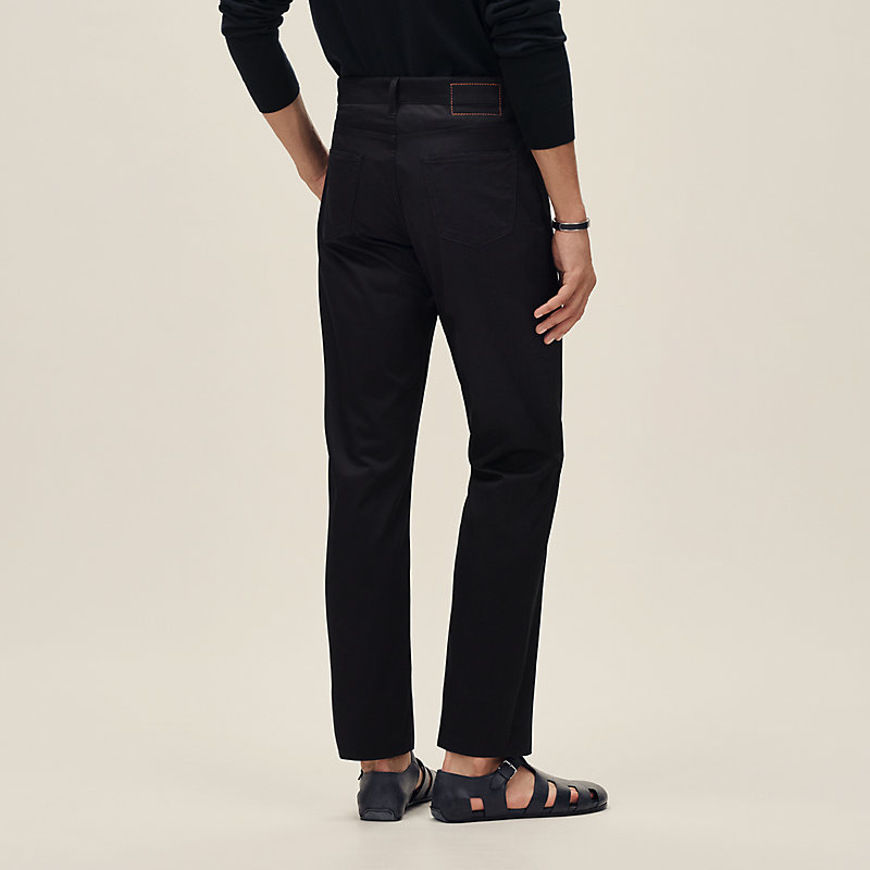 Jeans con etichetta in pelle, Vista: , vista 3 su 5