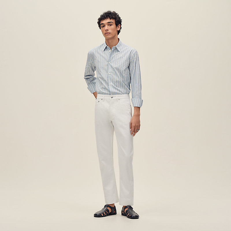Jeans jacron cuir | Hermès France