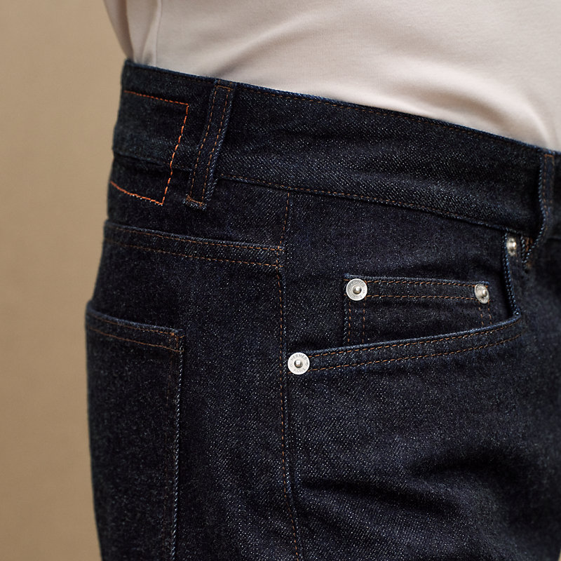 Jeans jacron cuir, Vue: , vue 4 sur 5