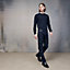 Jeans with leather pocket detail, View: Worn, worn, view 4 of 7