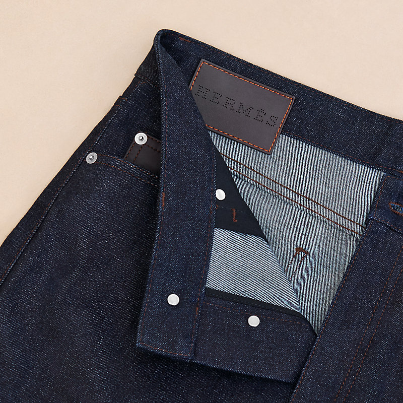 Jeans with shadow pockets - Blue - 52 | Hermès Singapore