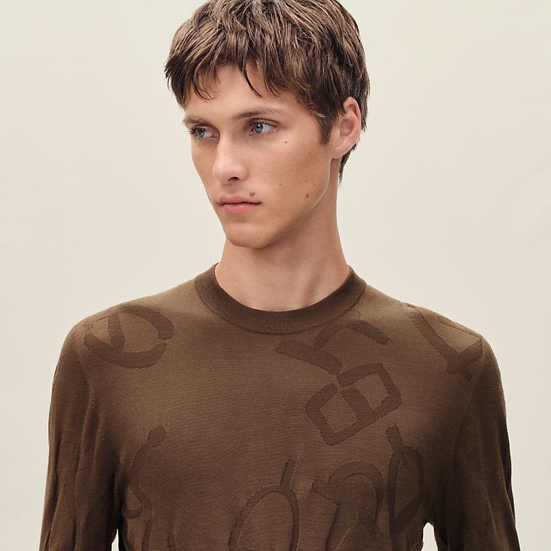 Jersey con cuello redondo "Calligraphie Équestre"