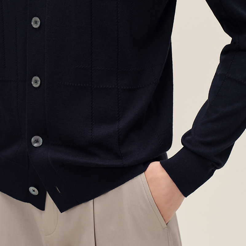 "Jeu de points sellier" buttoned cardigan