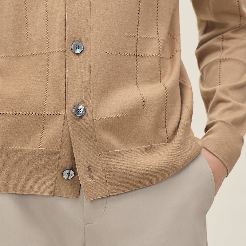 "Jeu de points sellier" buttoned cardigan