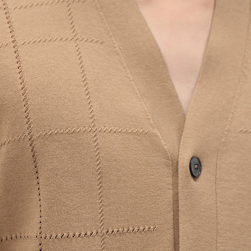 "Jeu de points sellier" buttoned cardigan