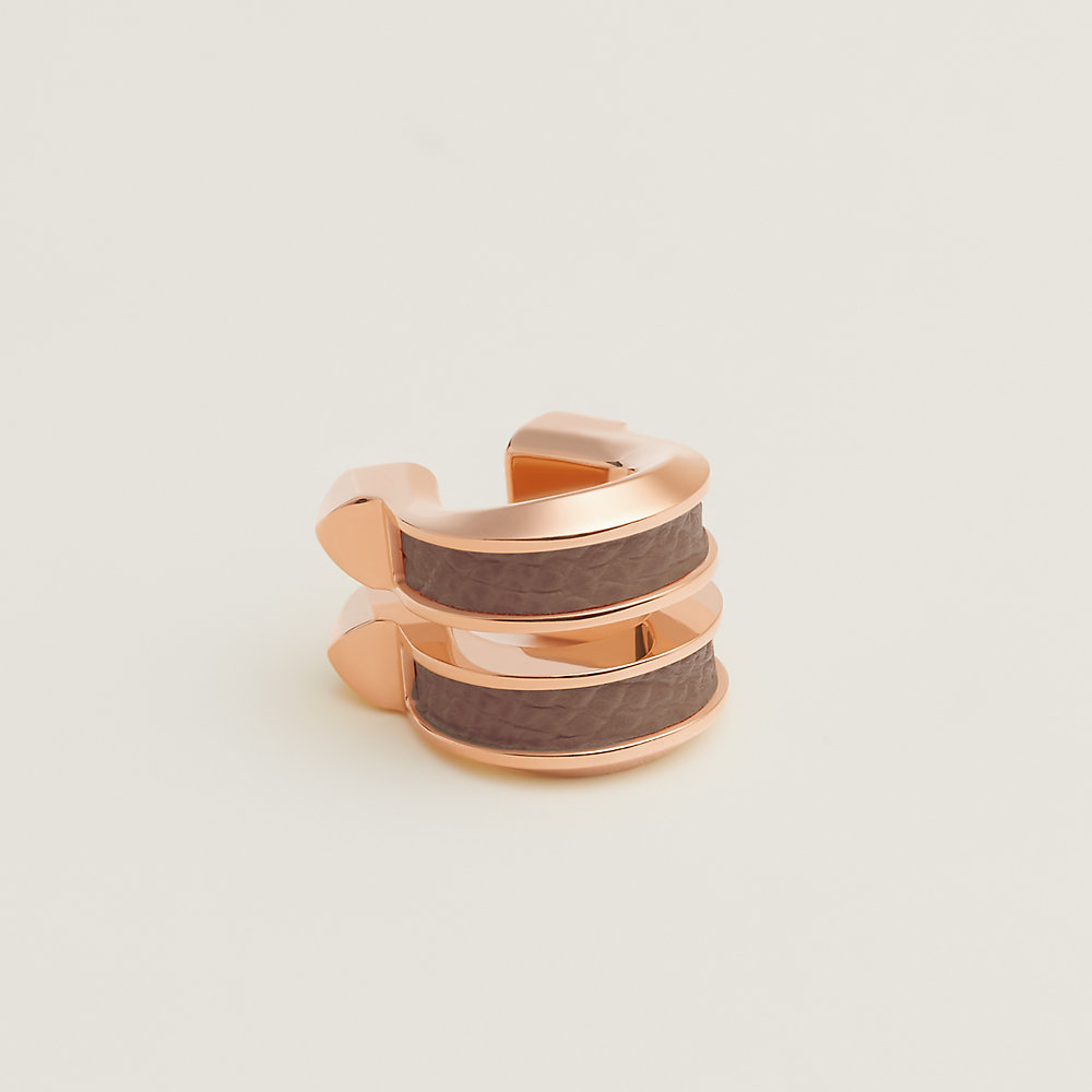 Jockette ear cuff - Beige | Hermès USA