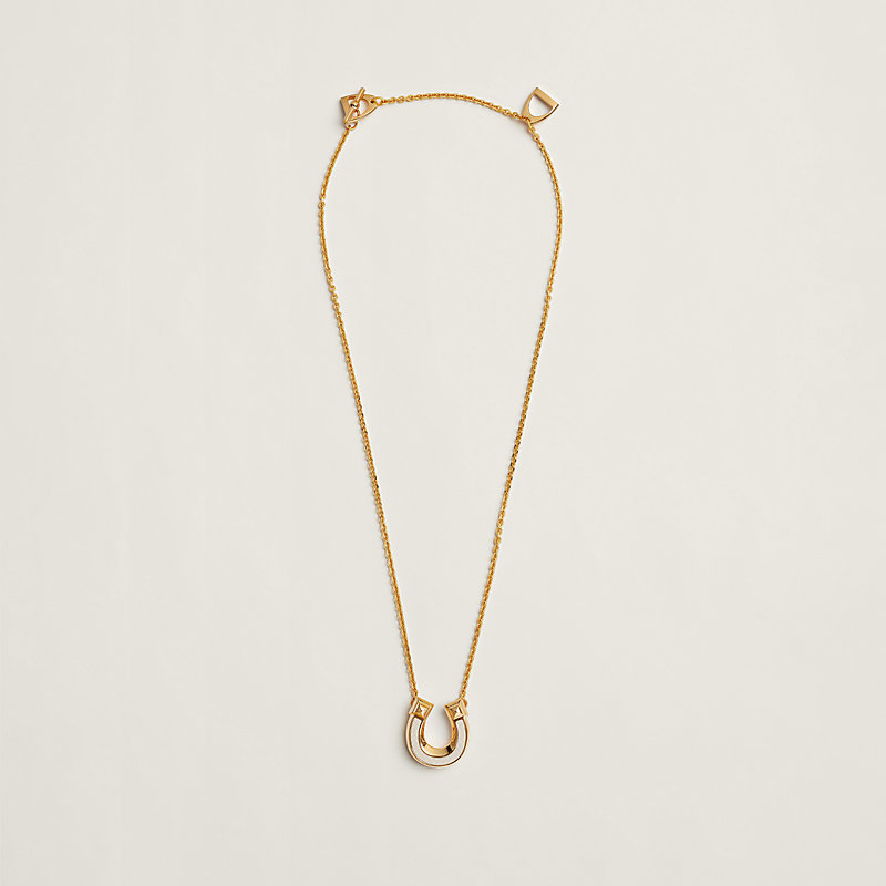 Jockette necklace, small model - White | Hermès Canada