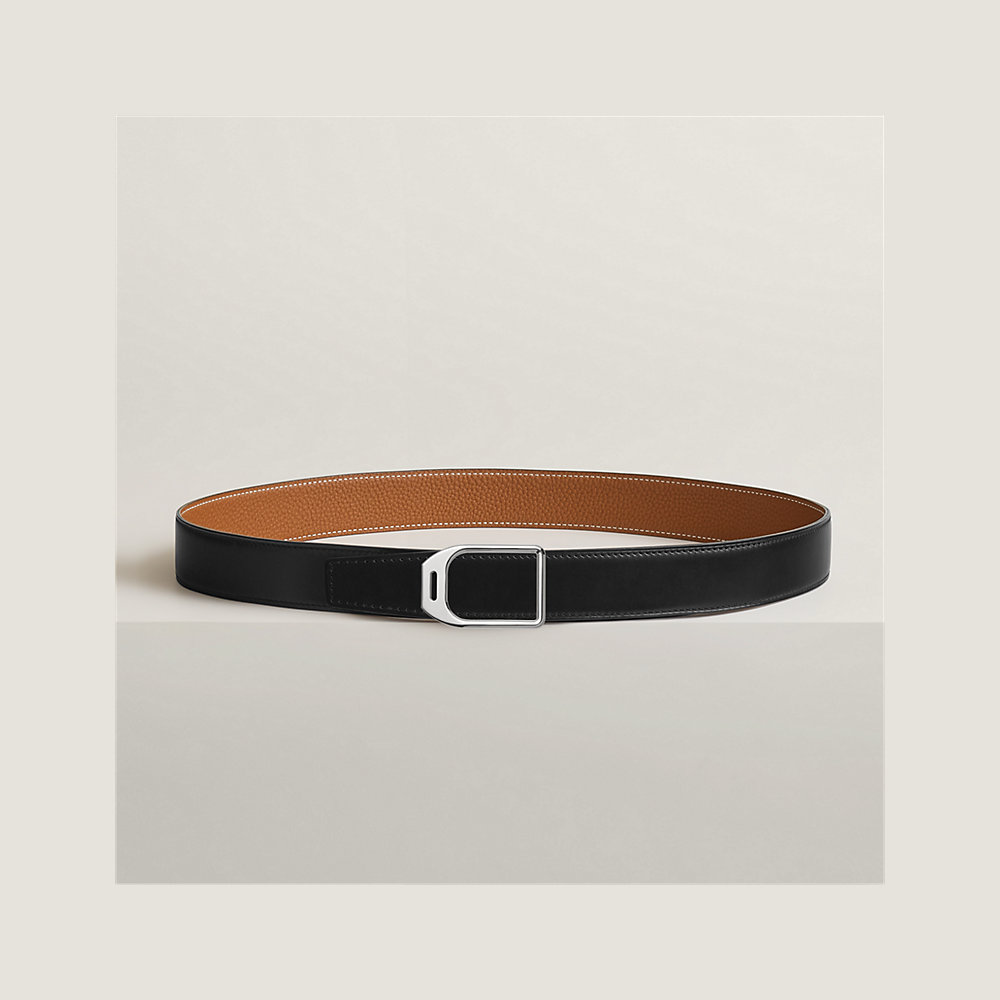 Jockey belt buckle & Reversible leather strap 32 mm | Hermès UAE