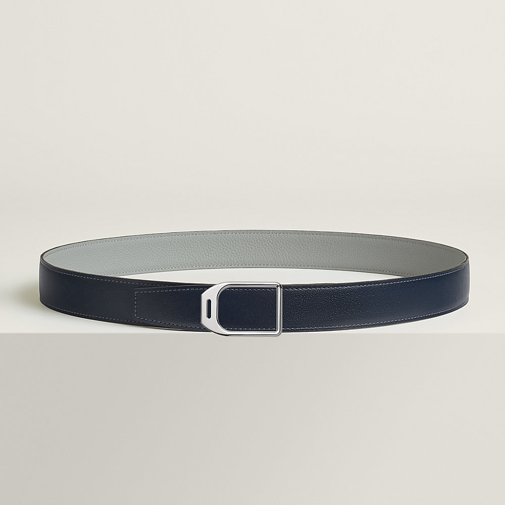 Jockey belt buckle & Reversible leather strap 32 mm | Hermès UK