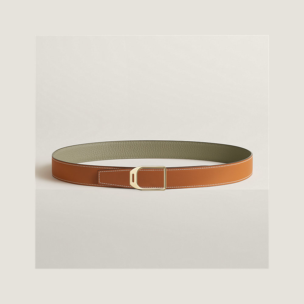 Jockey belt buckle & Reversible leather strap 32 mm Hermès Canada