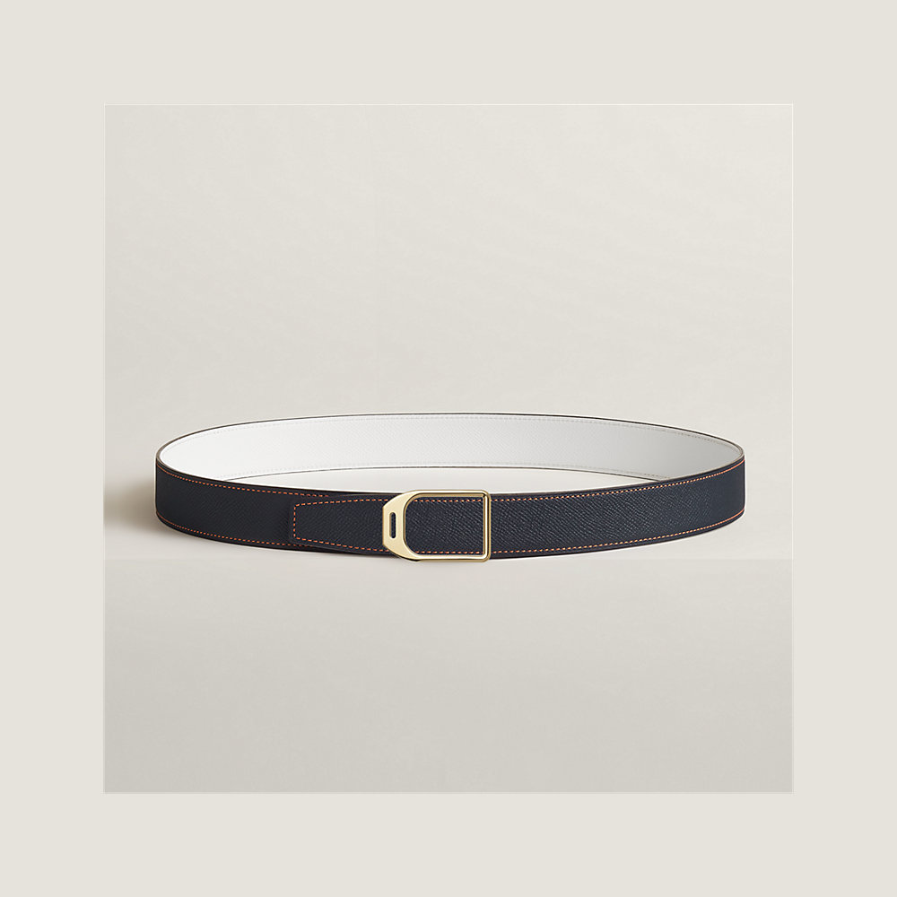 Jockey belt buckle & Reversible leather strap 32 mm Hermès Canada