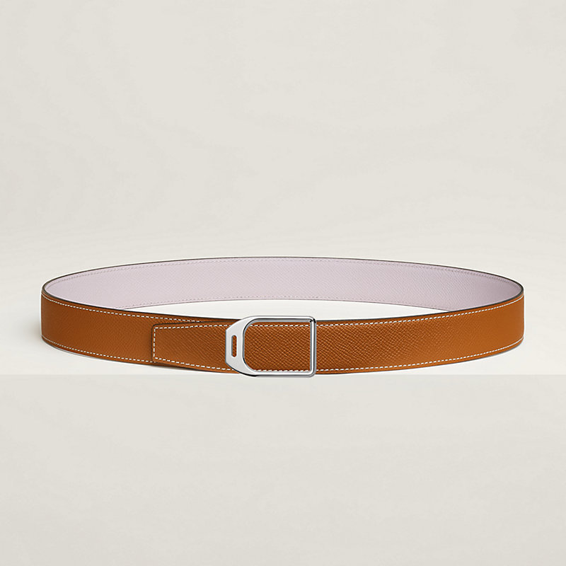 Jockey belt buckle & Reversible leather strap 32 mm