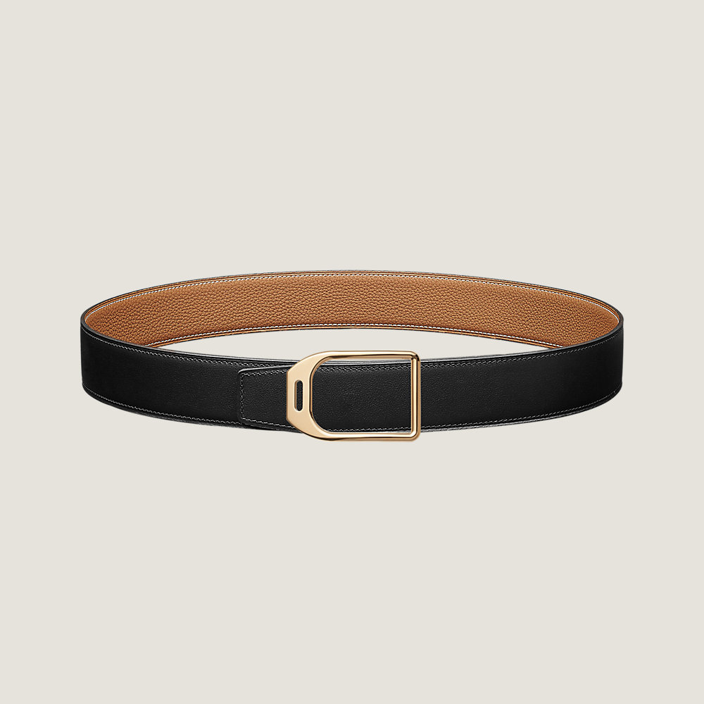Jockey belt buckle & Reversible leather strap 38 mm | Hermès Czech Republic