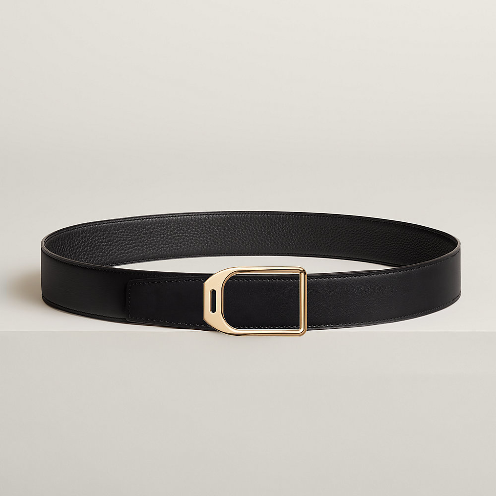 Jockey belt buckle & Reversible leather strap 38 mm | Hermès UK