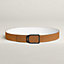 Jockey belt buckle & Reversible leather strap 38 mm, view 1 of 3