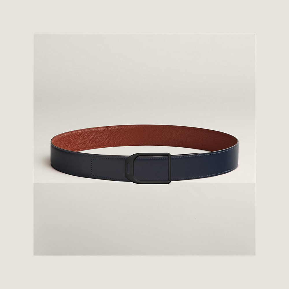 Jockey belt buckle & Reversible leather strap 38 mm Hermès USA