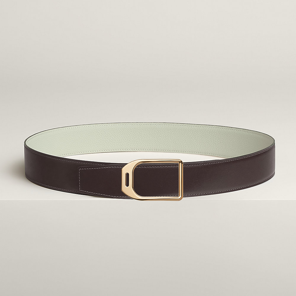 Jockey belt buckle & Reversible leather strap 38 mm | Hermès USA