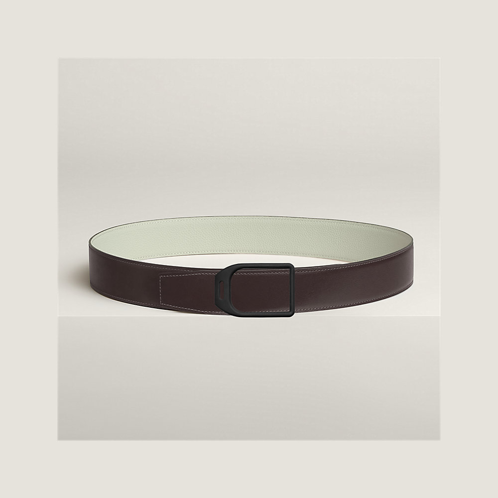 Jockey belt buckle & Reversible leather strap 38 mm Hermès USA