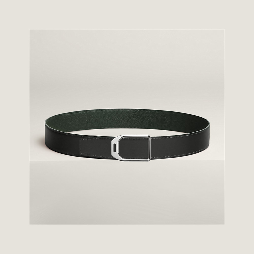 Jockey belt buckle & Reversible leather strap 38 mm | Hermès USA