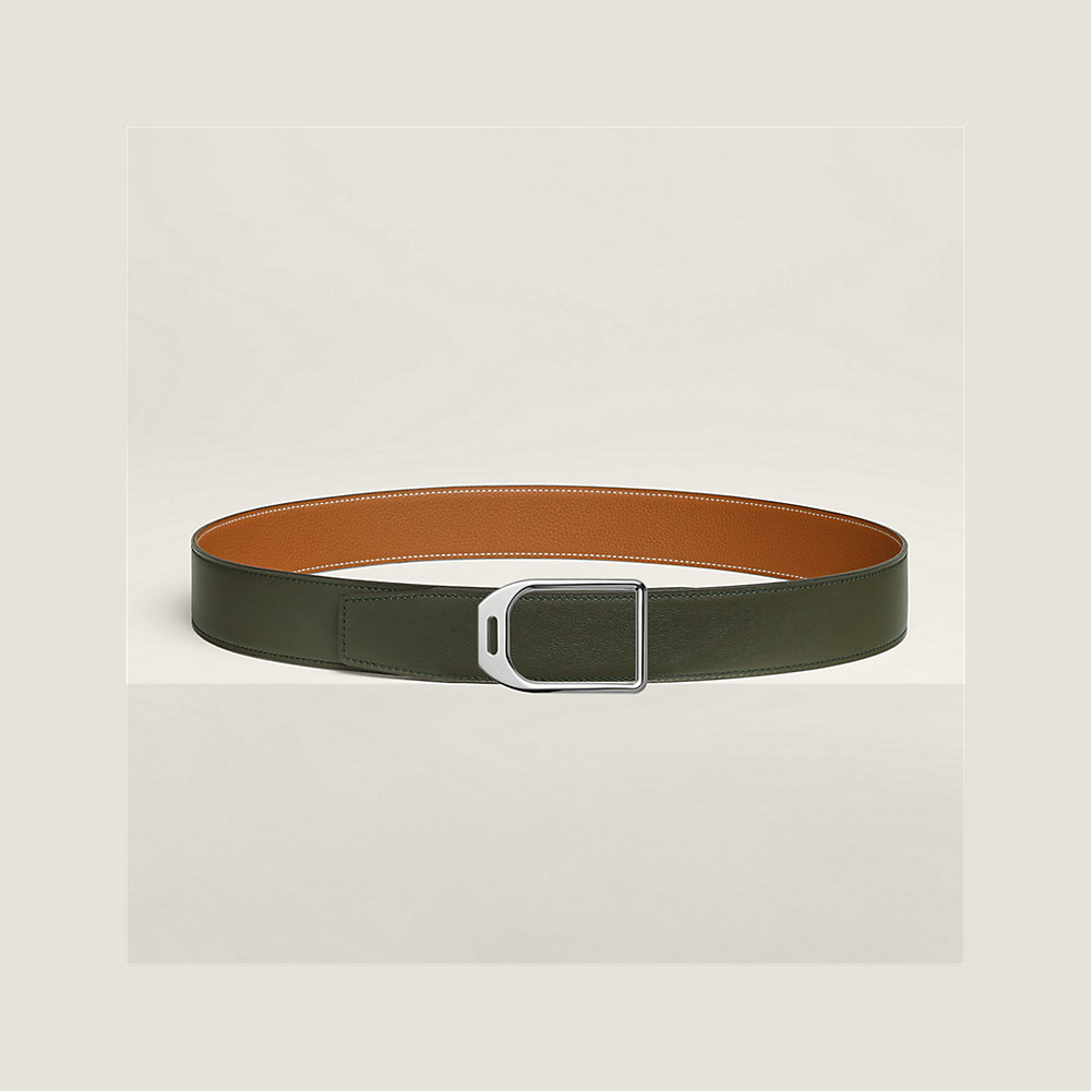 Jockey belt buckle & Reversible leather strap 38 mm Hermès UK